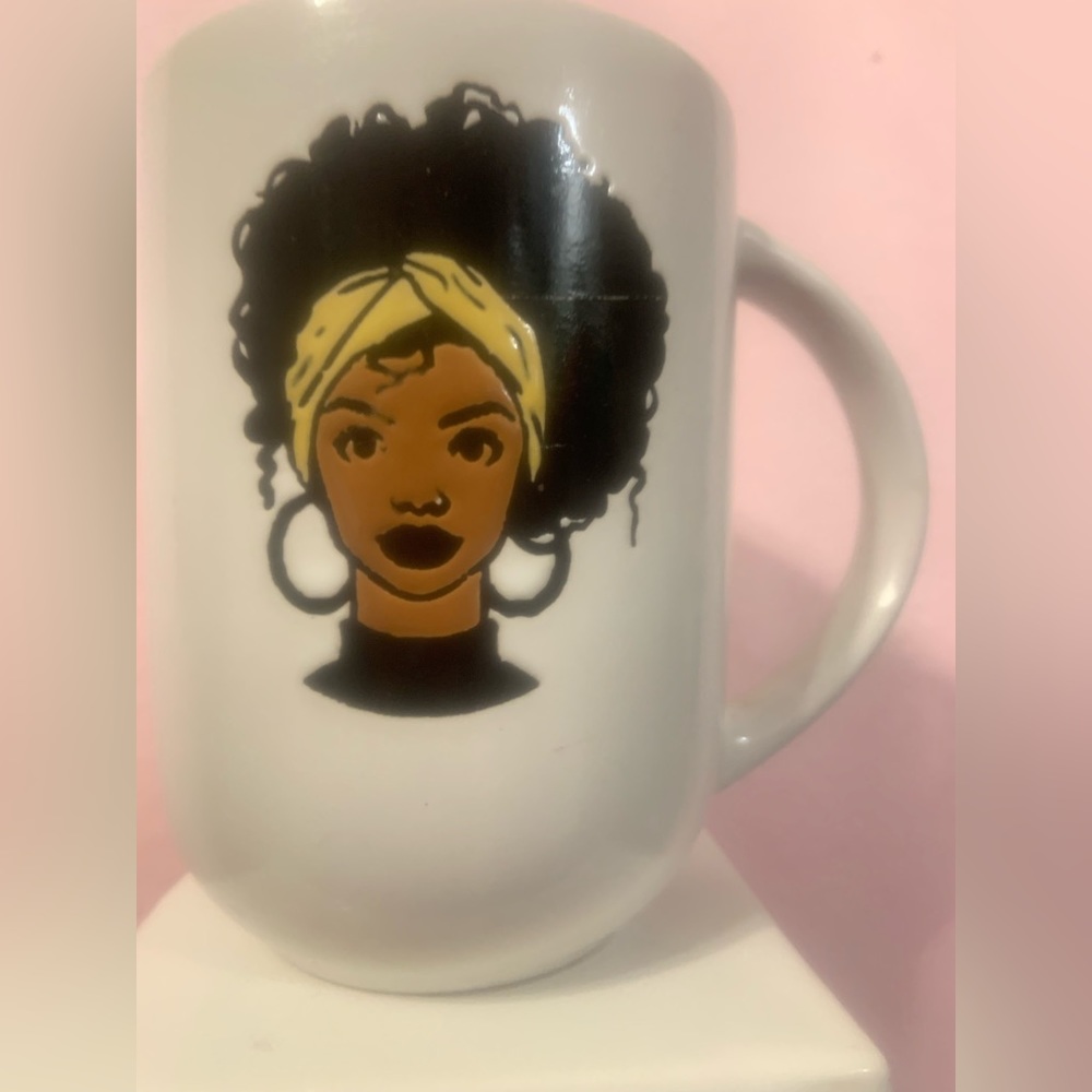 African American woman on a mug